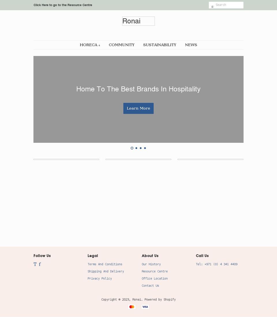 ronai.ae shopify website screenshot