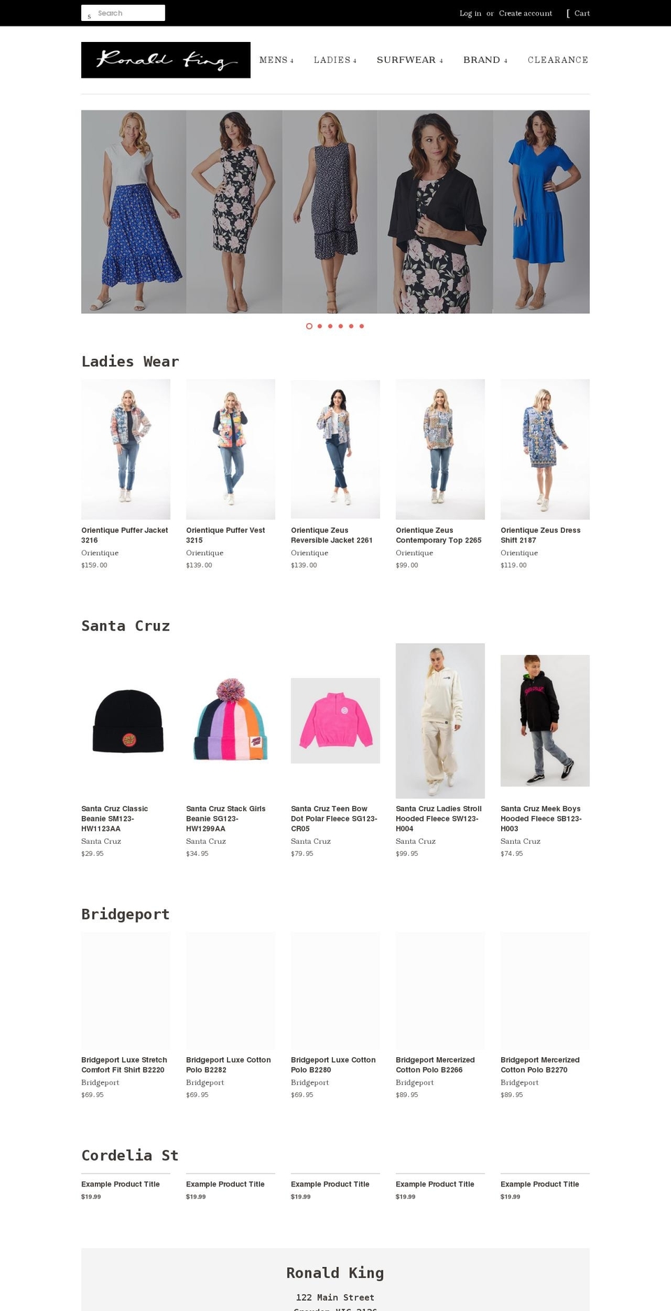 ronaldking.com.au shopify website screenshot