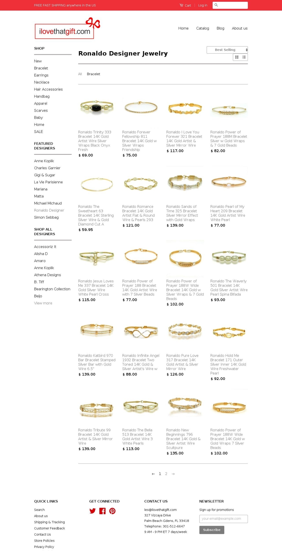 ronaldobracelet.com — Shopify storefront screenshot