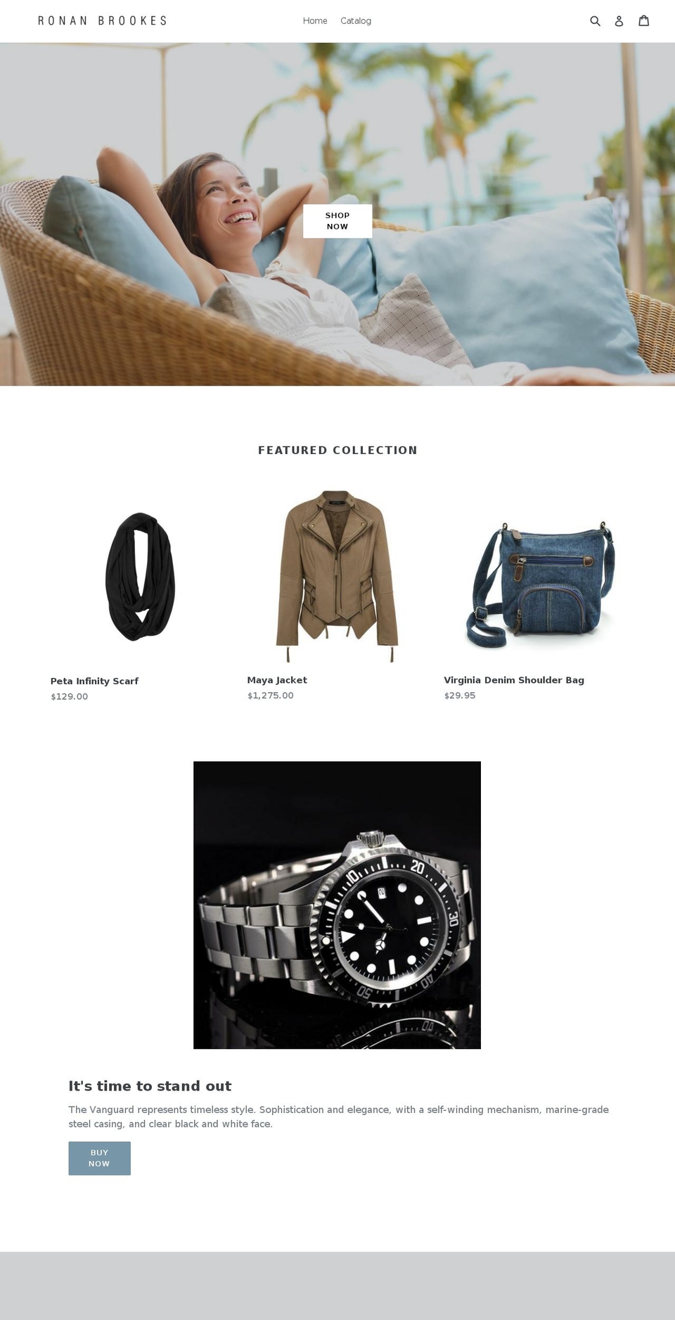 ronanbrookes.com shopify website screenshot