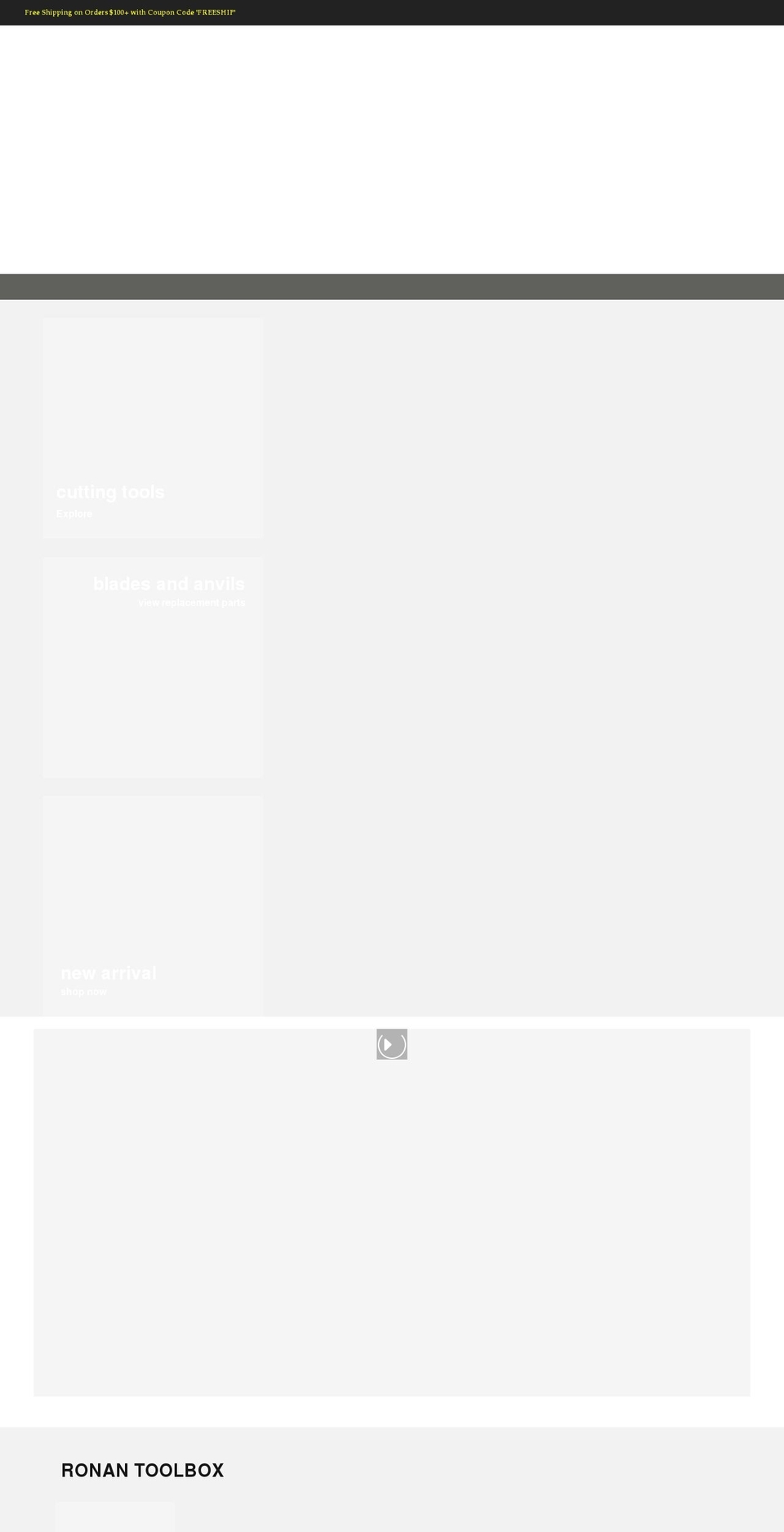ronantools.com shopify website screenshot