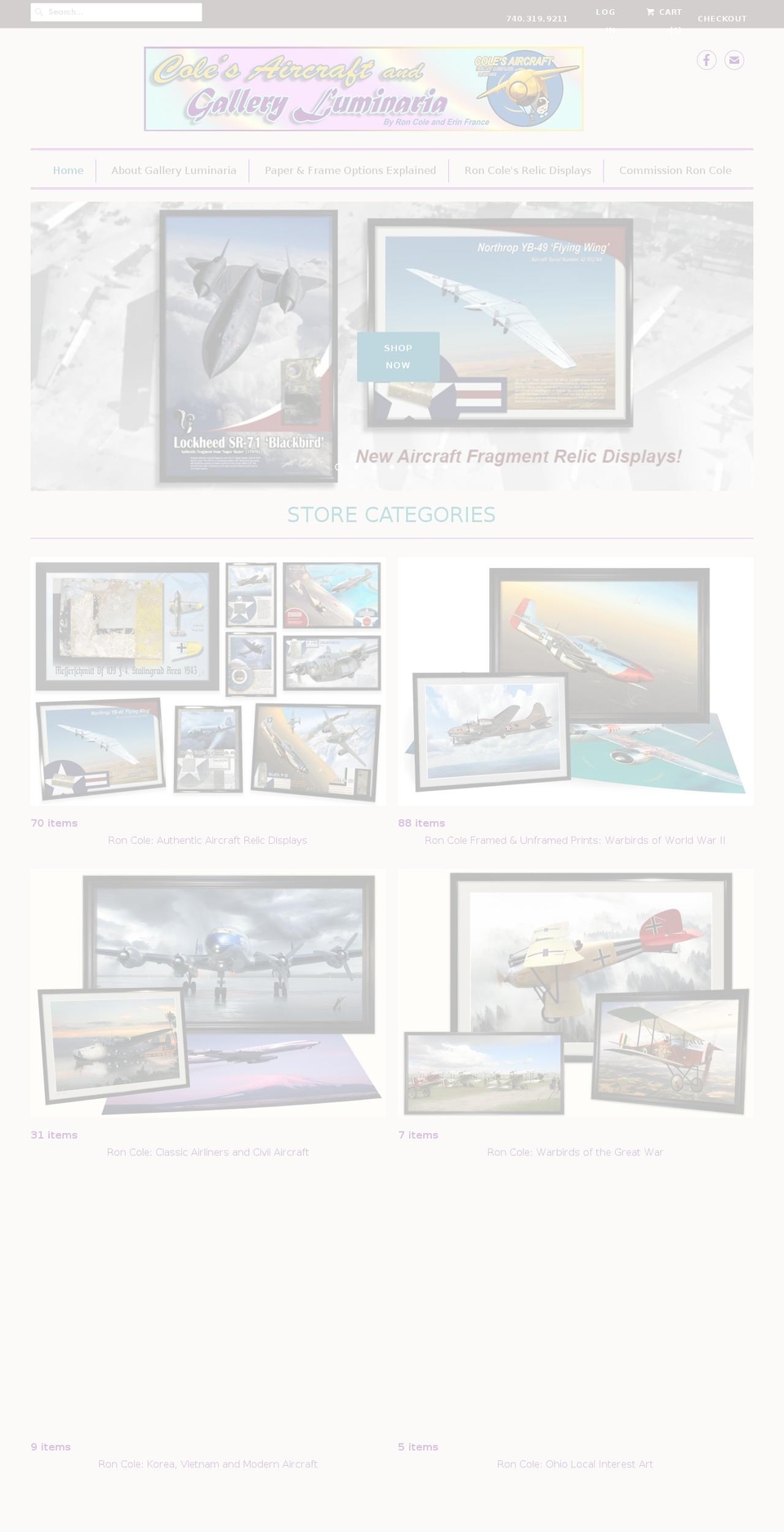 roncole.net shopify website screenshot