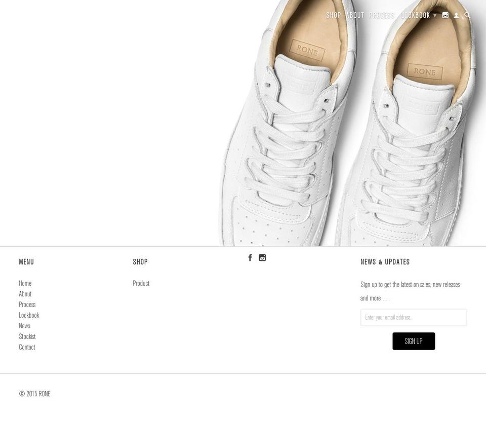 ronebrand.com shopify website screenshot