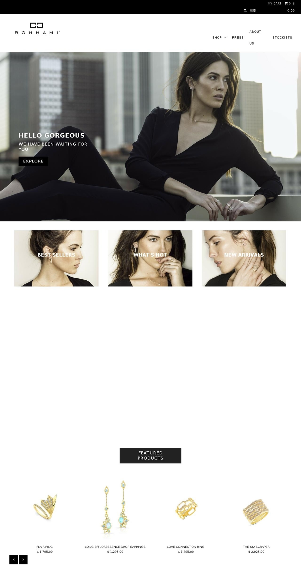 ronhami.com shopify website screenshot