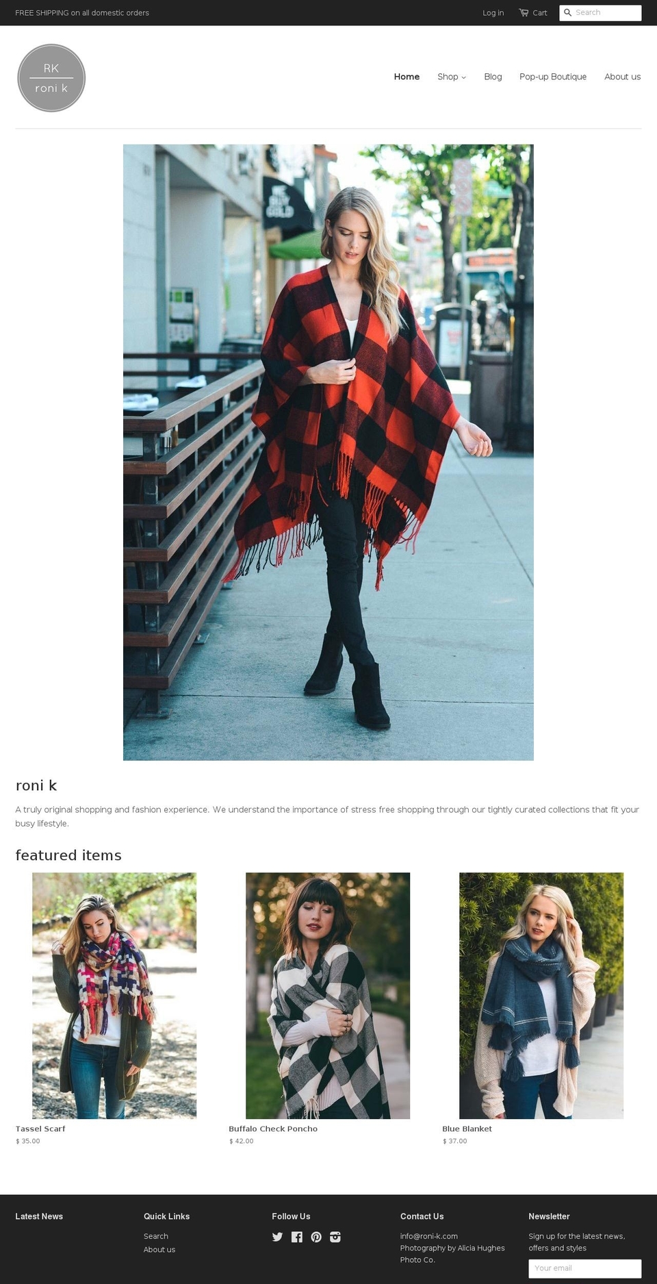 roni-k.com — Shopify storefront screenshot