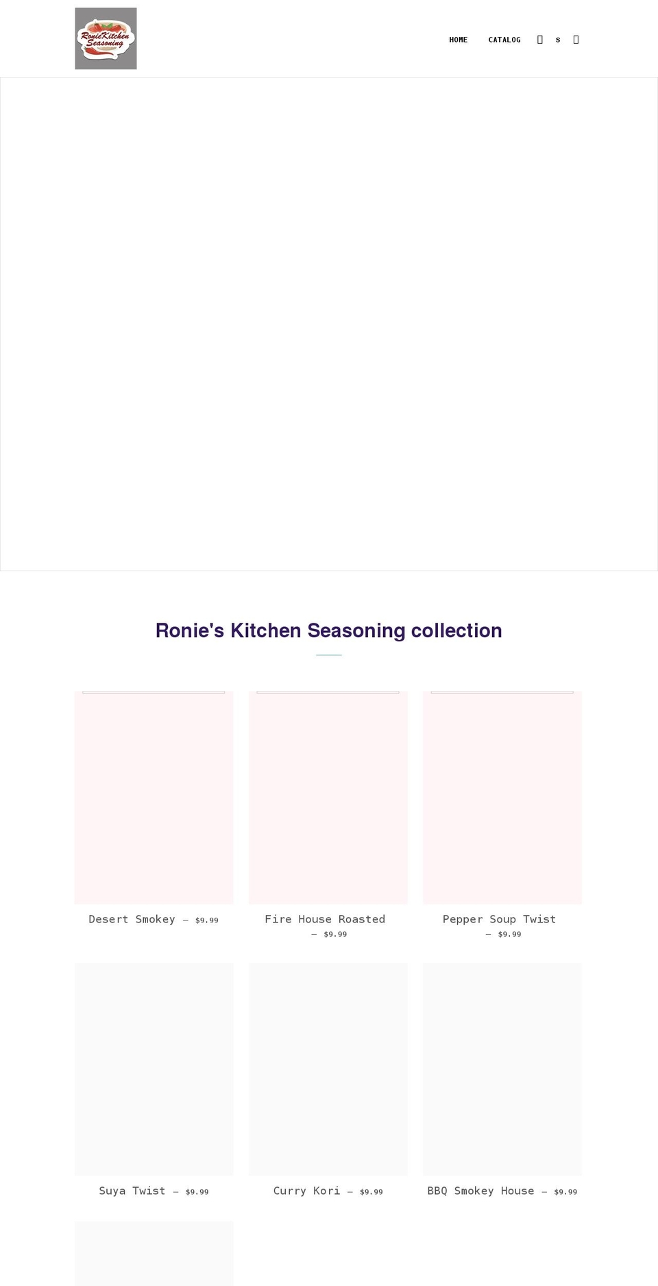 roniekitchenseasoning.com shopify website screenshot
