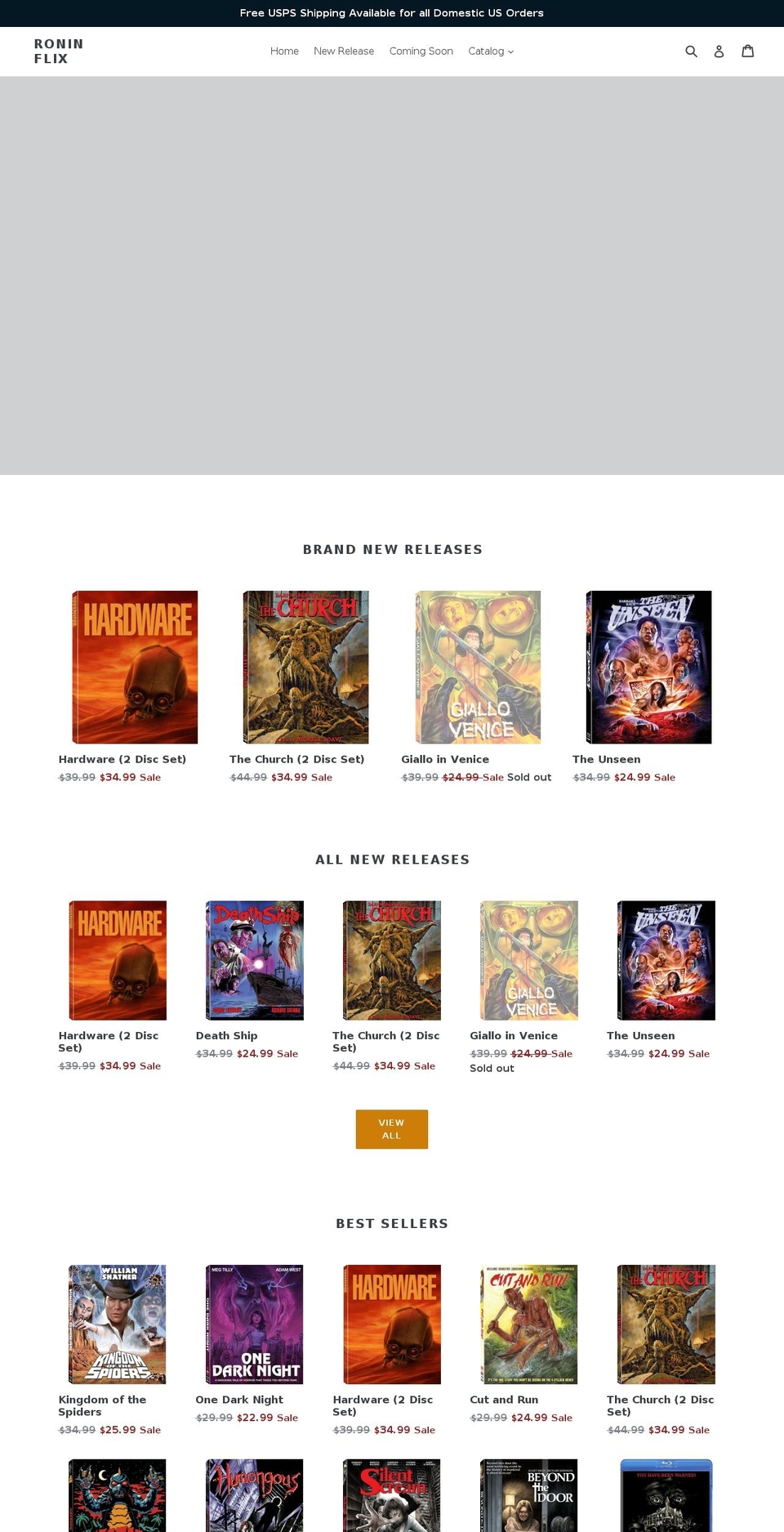 roninflix.com shopify website screenshot