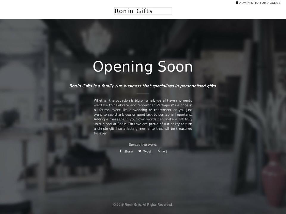 roningifts.com — Shopify storefront screenshot