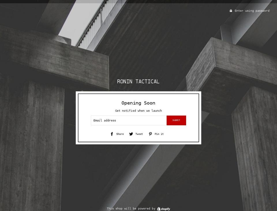 ronintactical.com shopify website screenshot