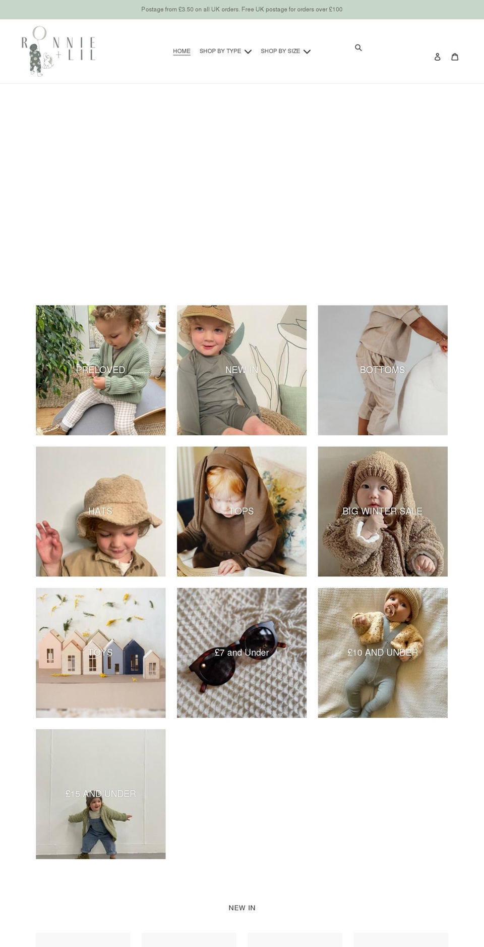 ronnieandlil.com shopify website screenshot