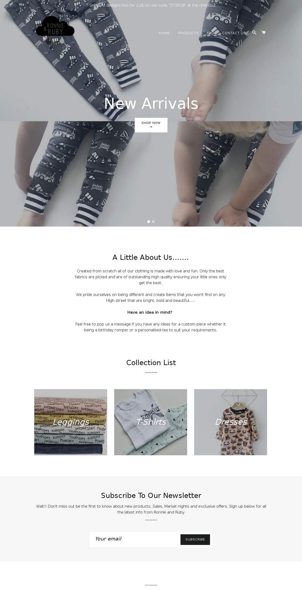 ronnieandruby.com shopify website screenshot