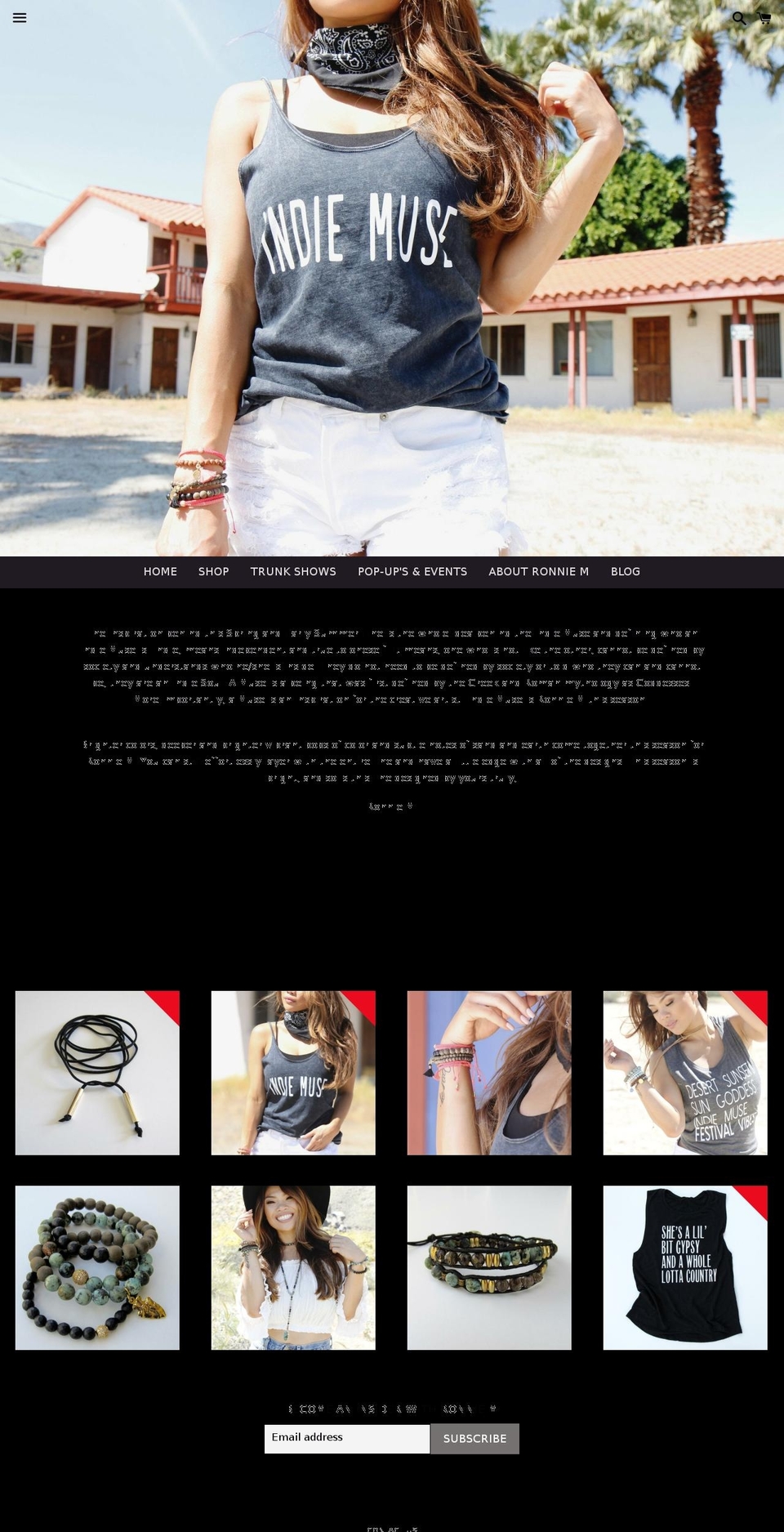 ronniemjewelry.com shopify website screenshot