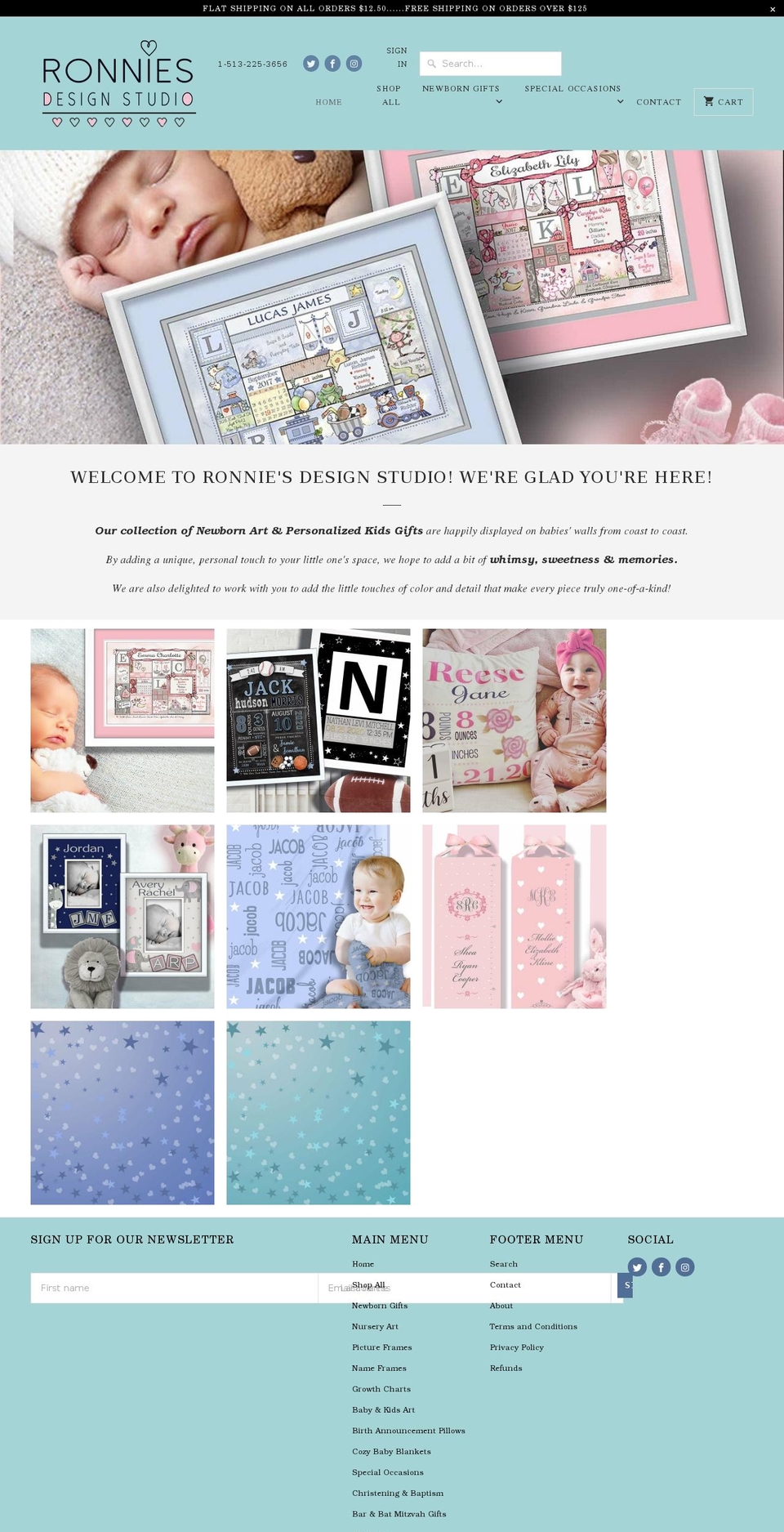 ronniesdesignstudio.com shopify website screenshot