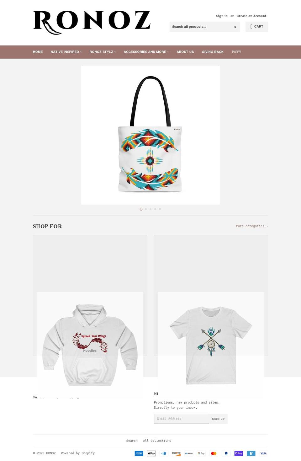 ronoz.net shopify website screenshot