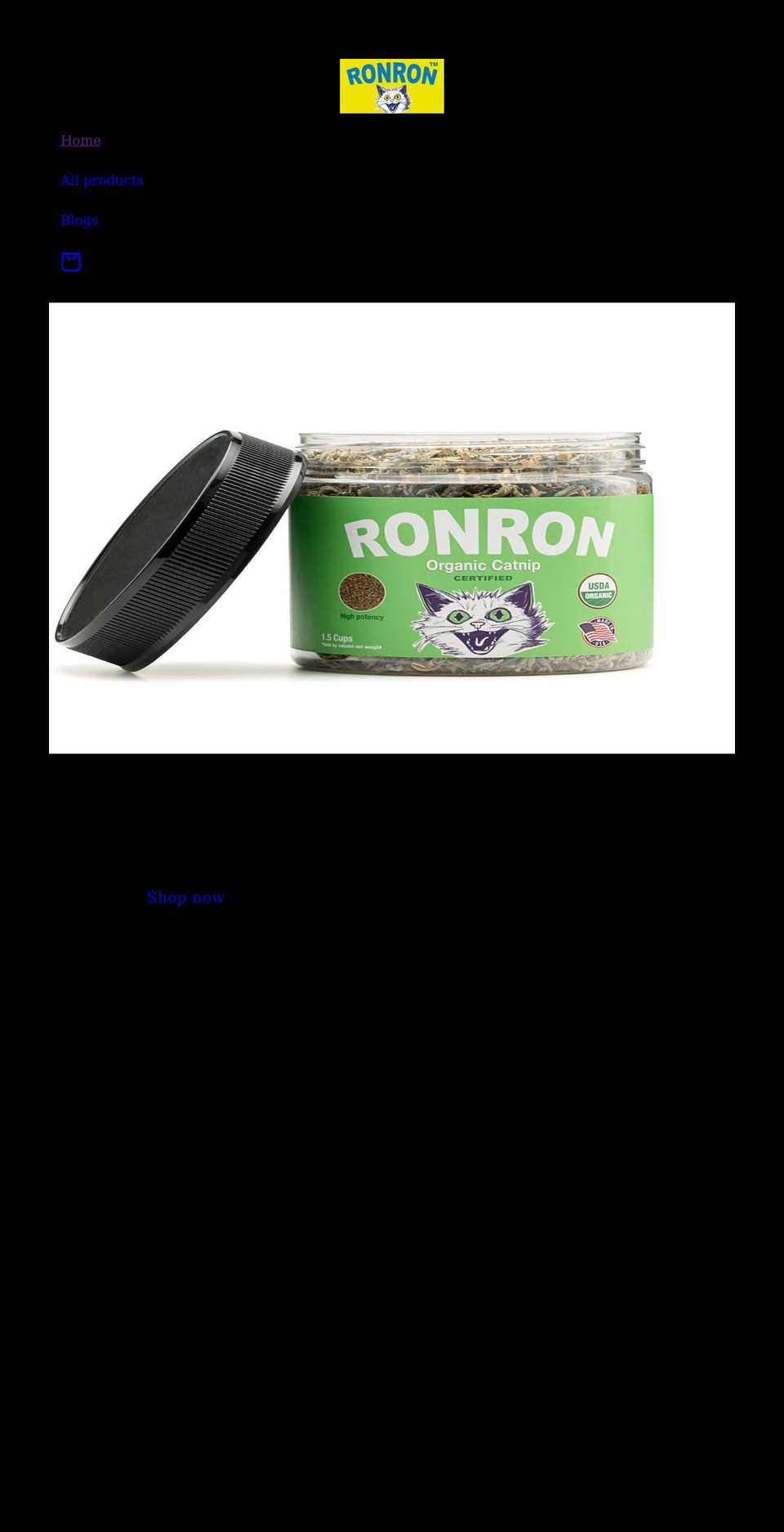 ronroncat.com shopify website screenshot