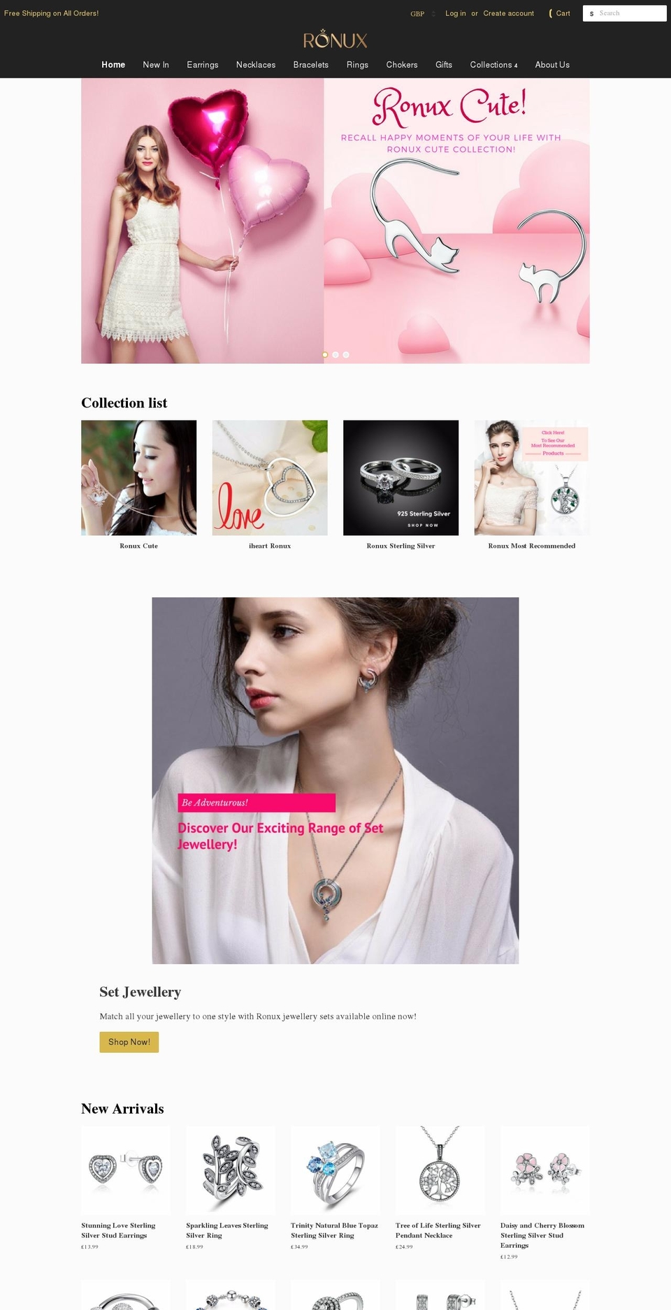 ronuxjewel.com shopify website screenshot