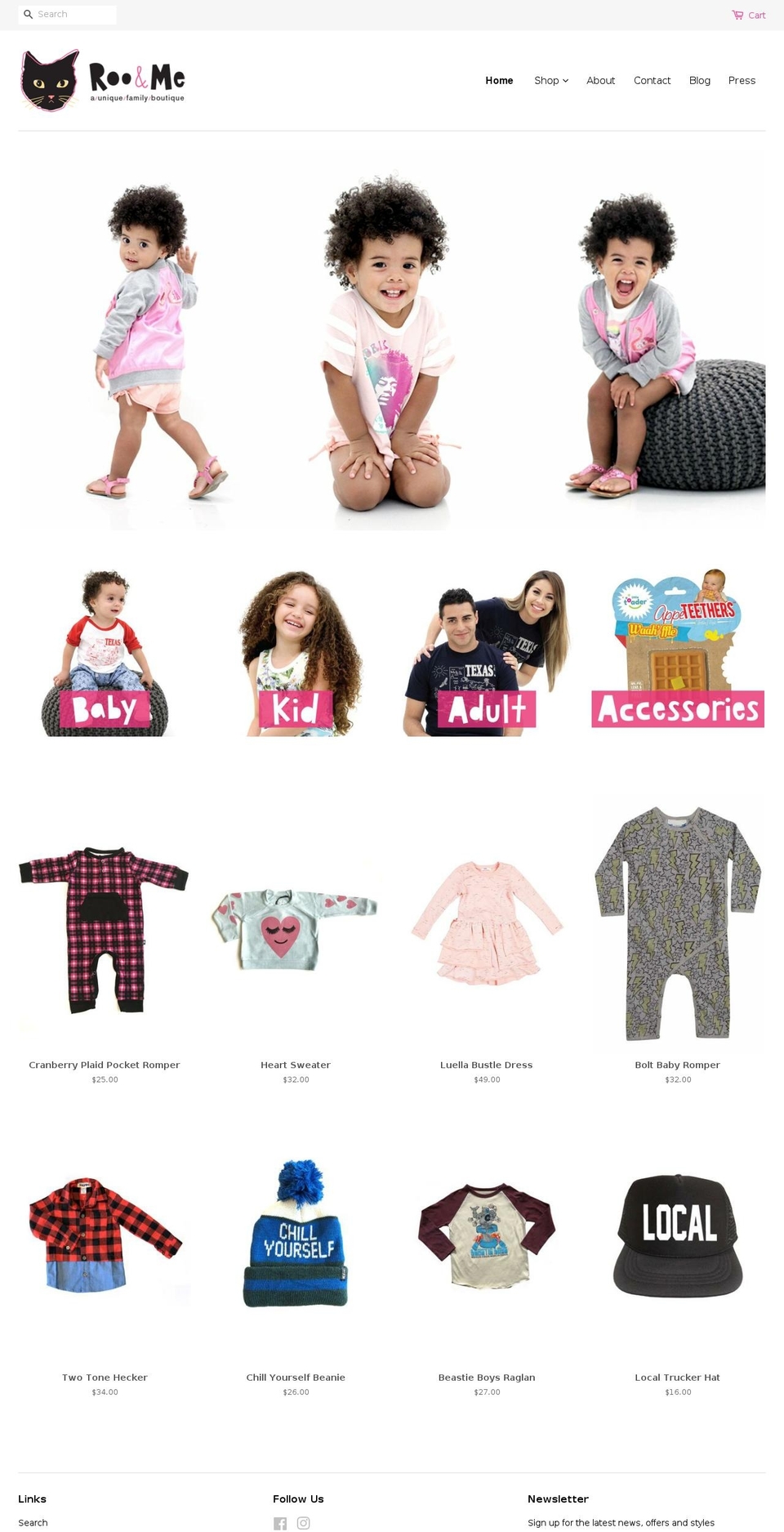 rooandme.com — Shopify storefront screenshot