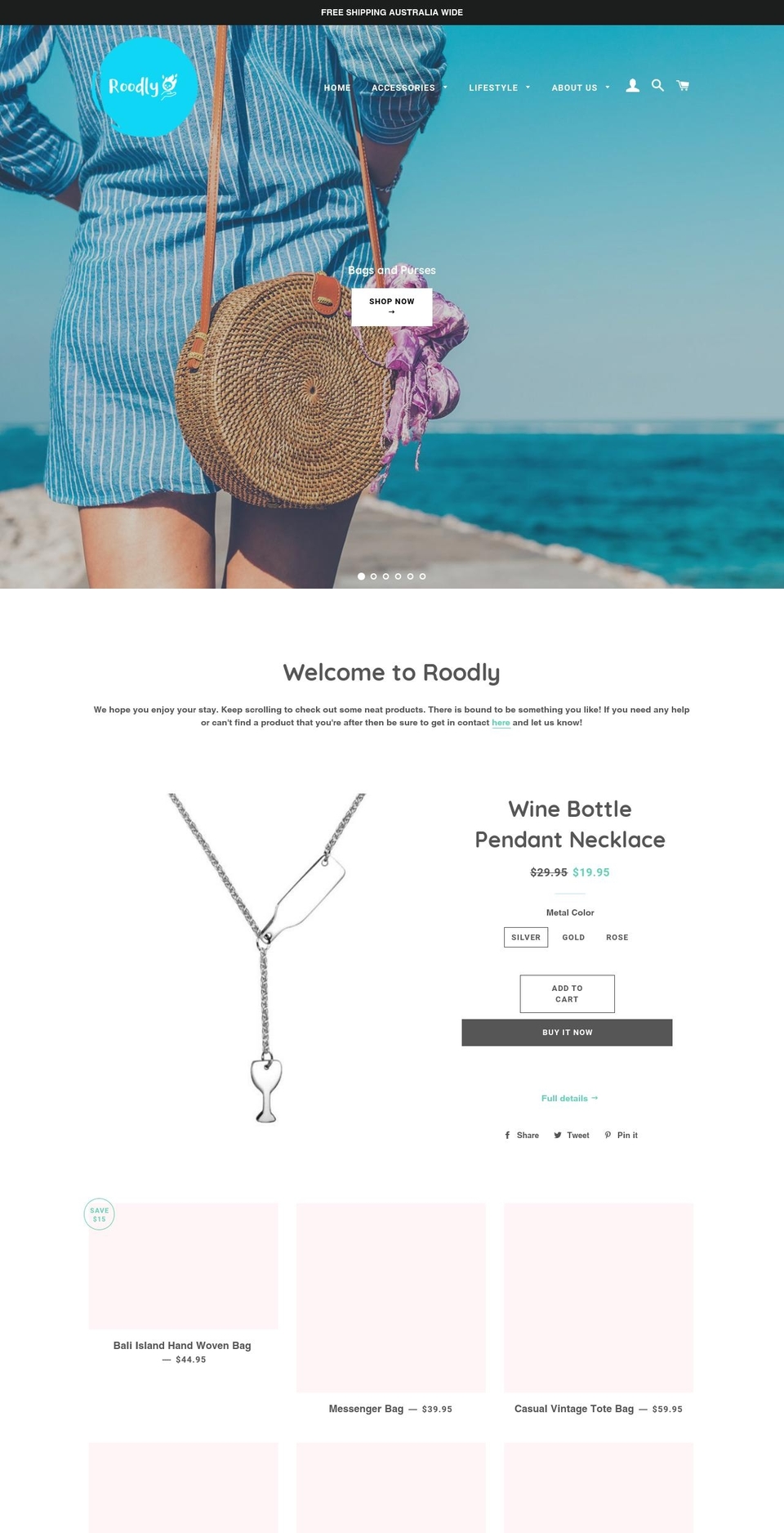 Pre-launch Shopify theme site example roodly.com