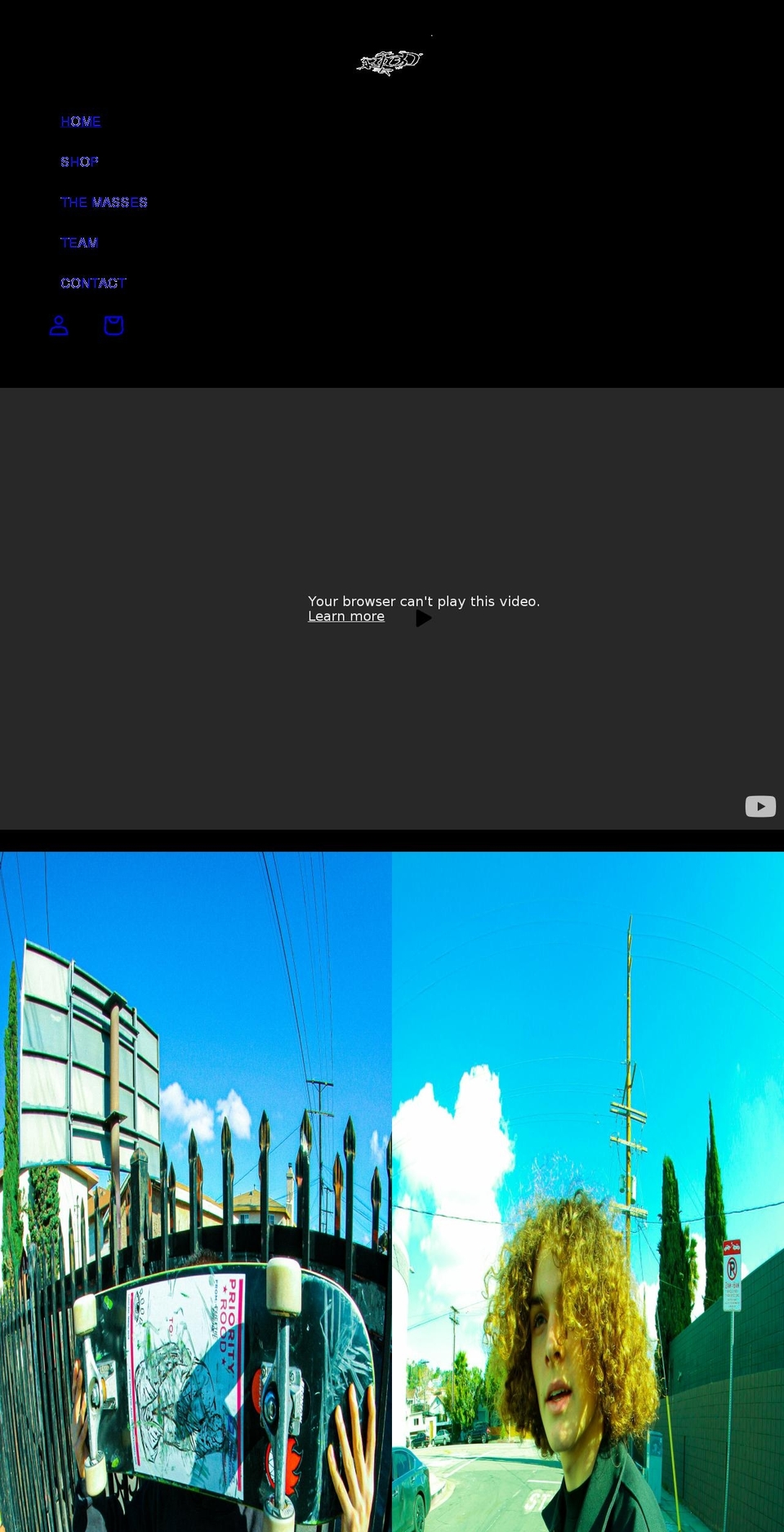 roodskateboards.com shopify website screenshot