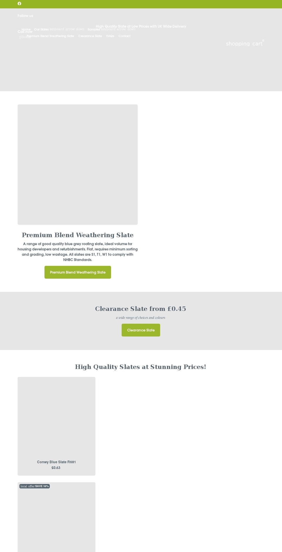 roofingslatedirect.com shopify website screenshot