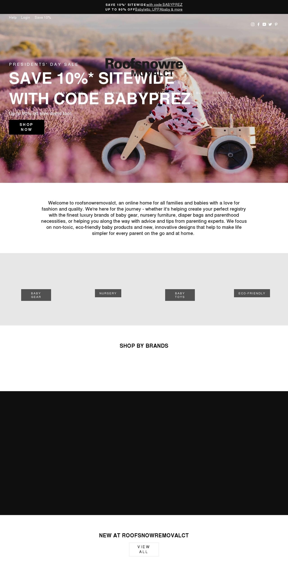 roofsnowremovalct.com shopify website screenshot
