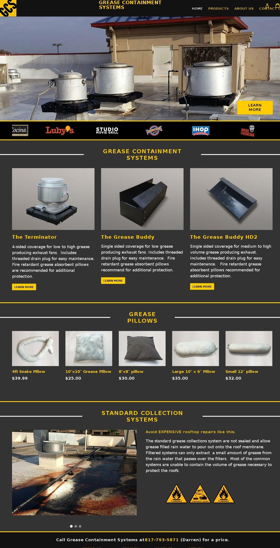 GCS Shopify theme site example rooftopgreasesolutions.com