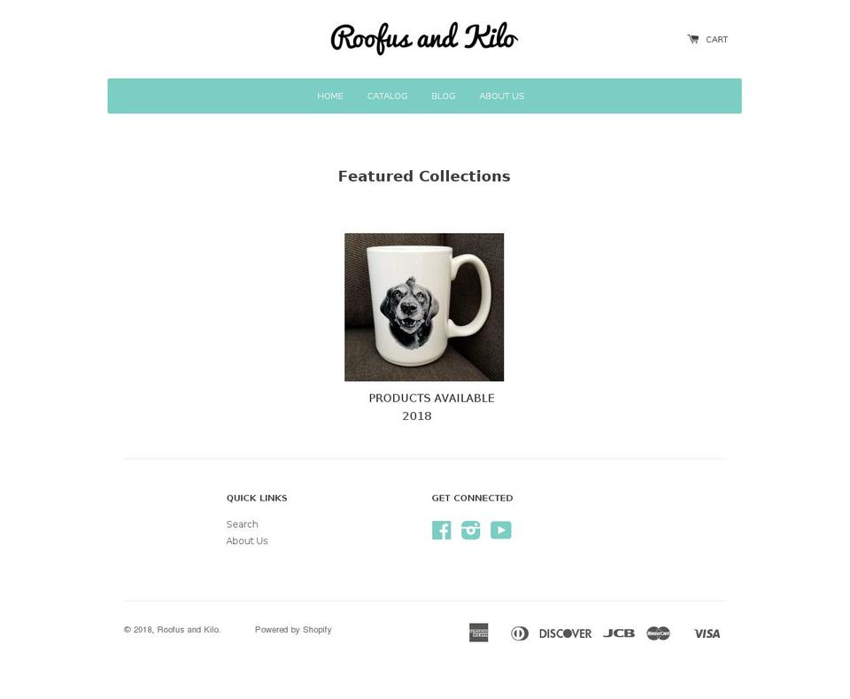 roofusandkilo.com — Shopify storefront screenshot