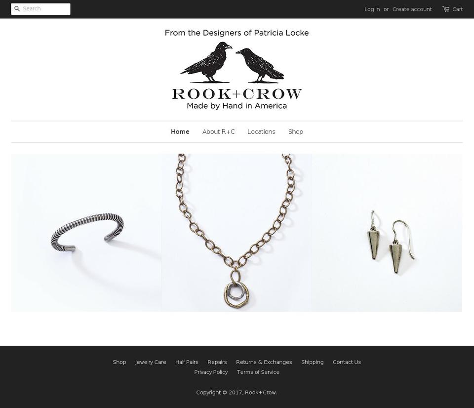rookandcrow.com shopify website screenshot