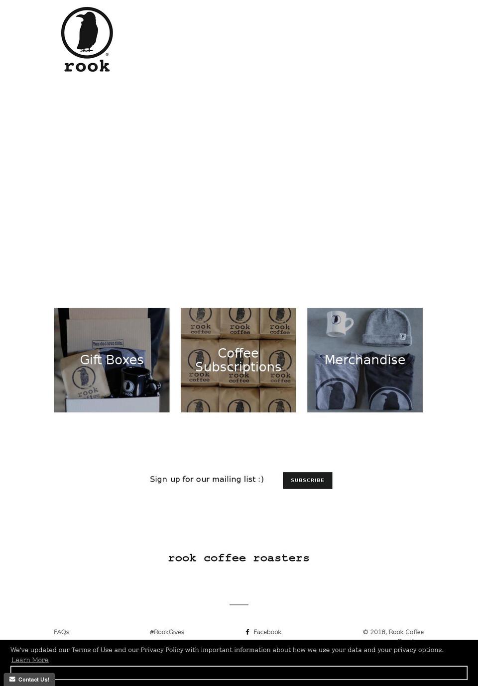 rookcoffee.com — Shopify storefront screenshot