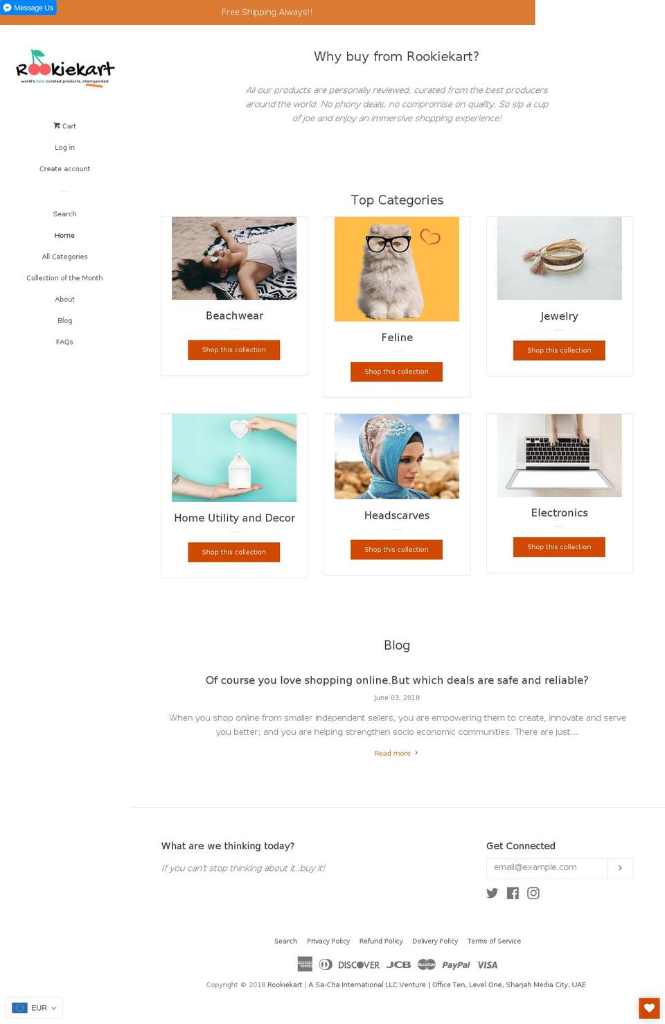 rookiekart.com shopify website screenshot