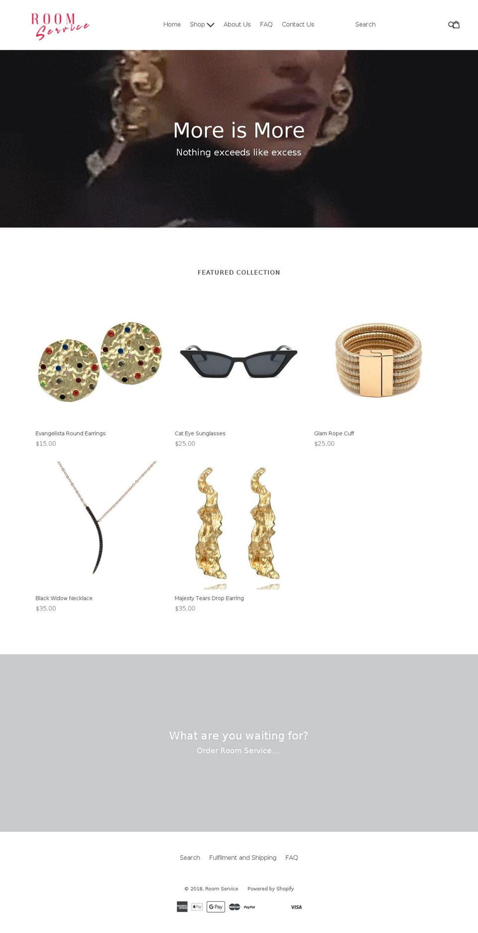 room-service.com.au shopify website screenshot
