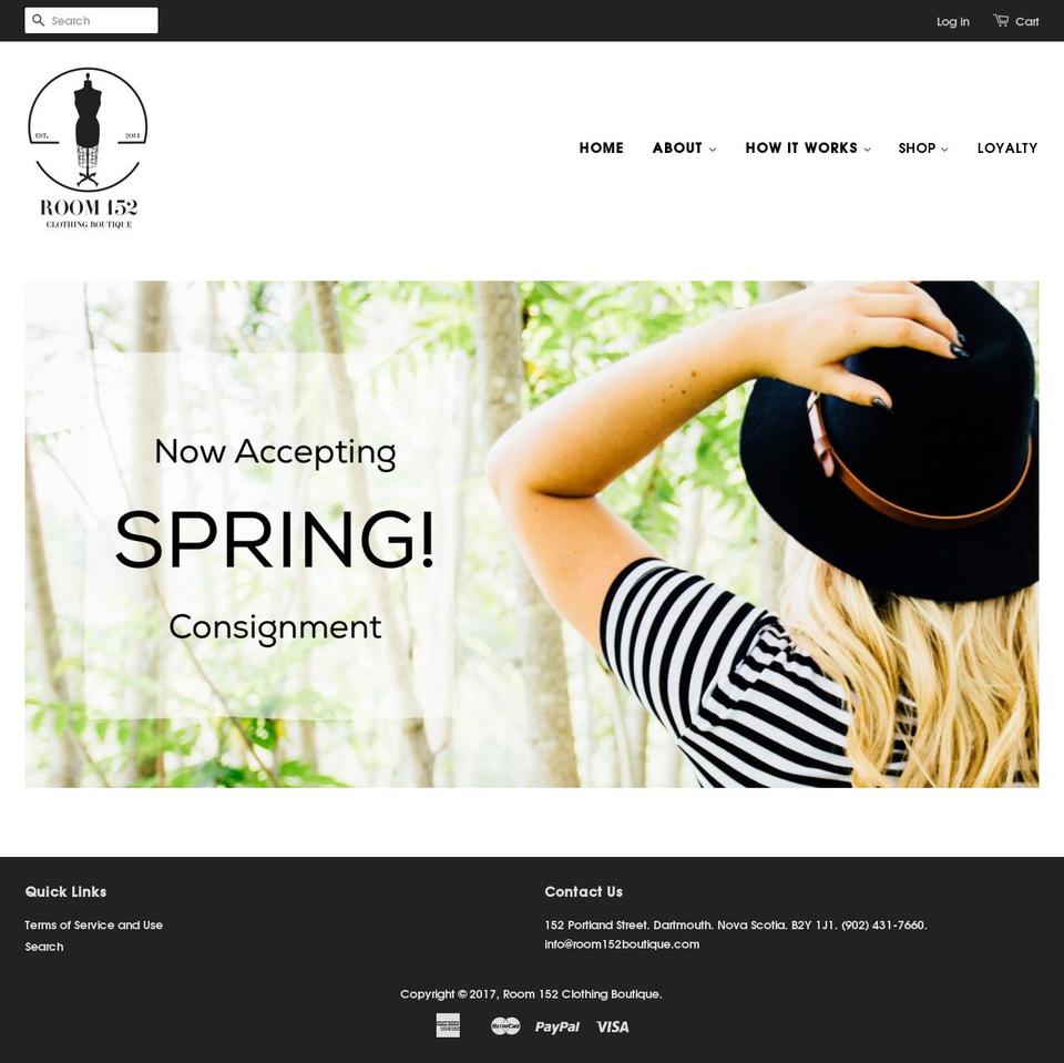 room152boutique.com shopify website screenshot