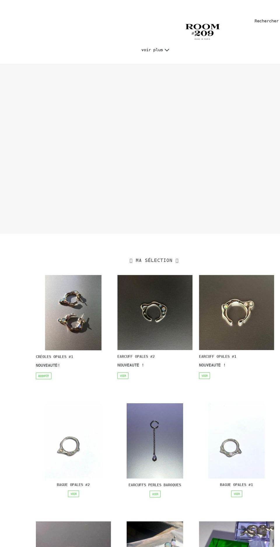 room209jewelry.com shopify website screenshot