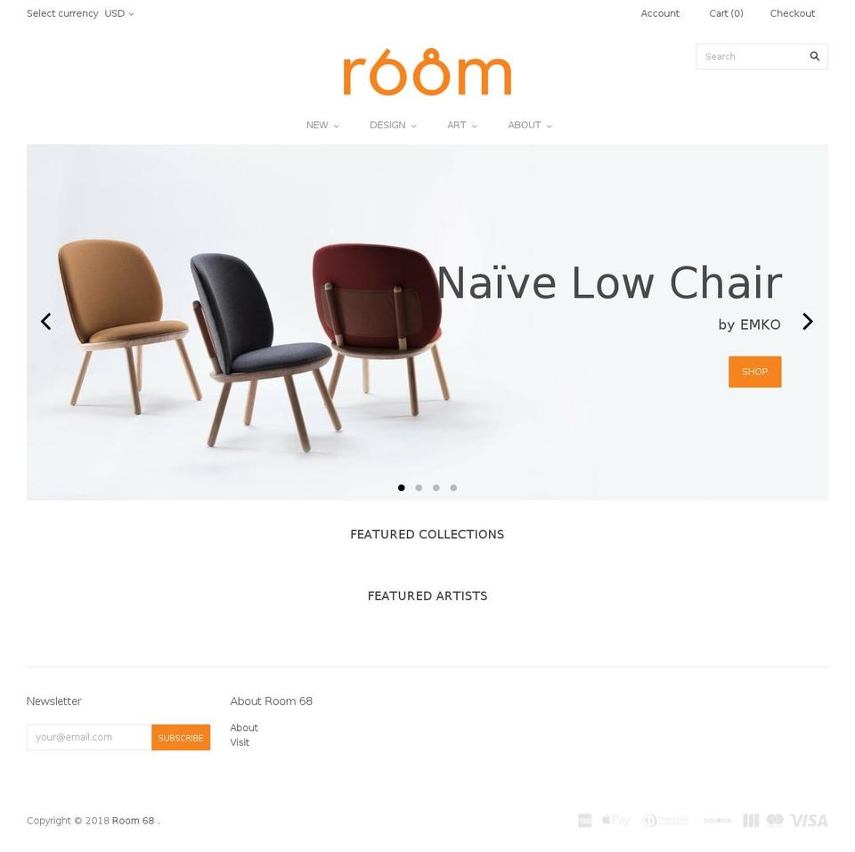 room68.com — Shopify storefront screenshot