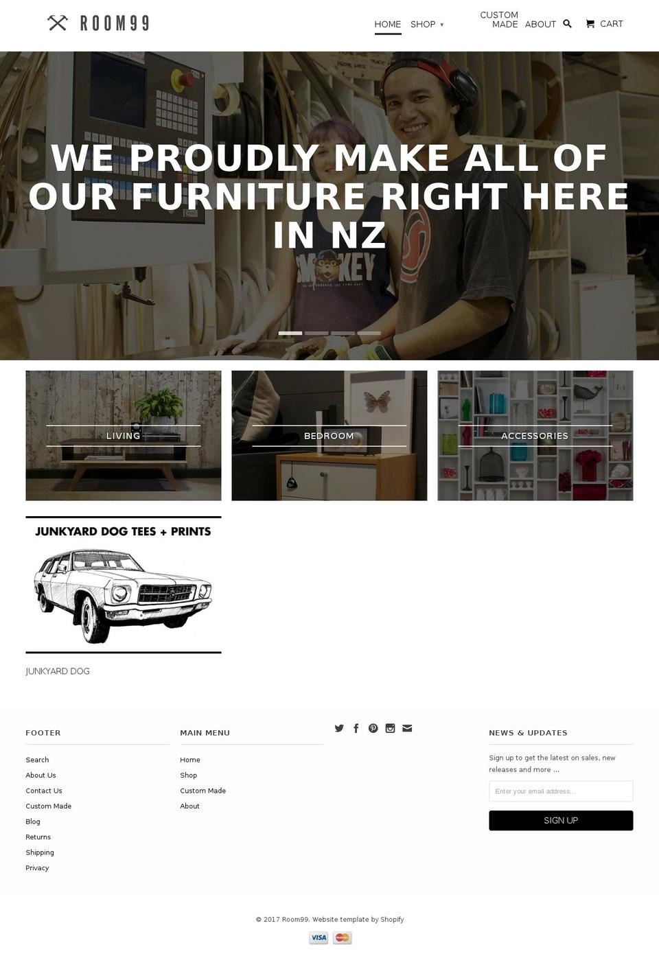 room99.co.nz shopify website screenshot