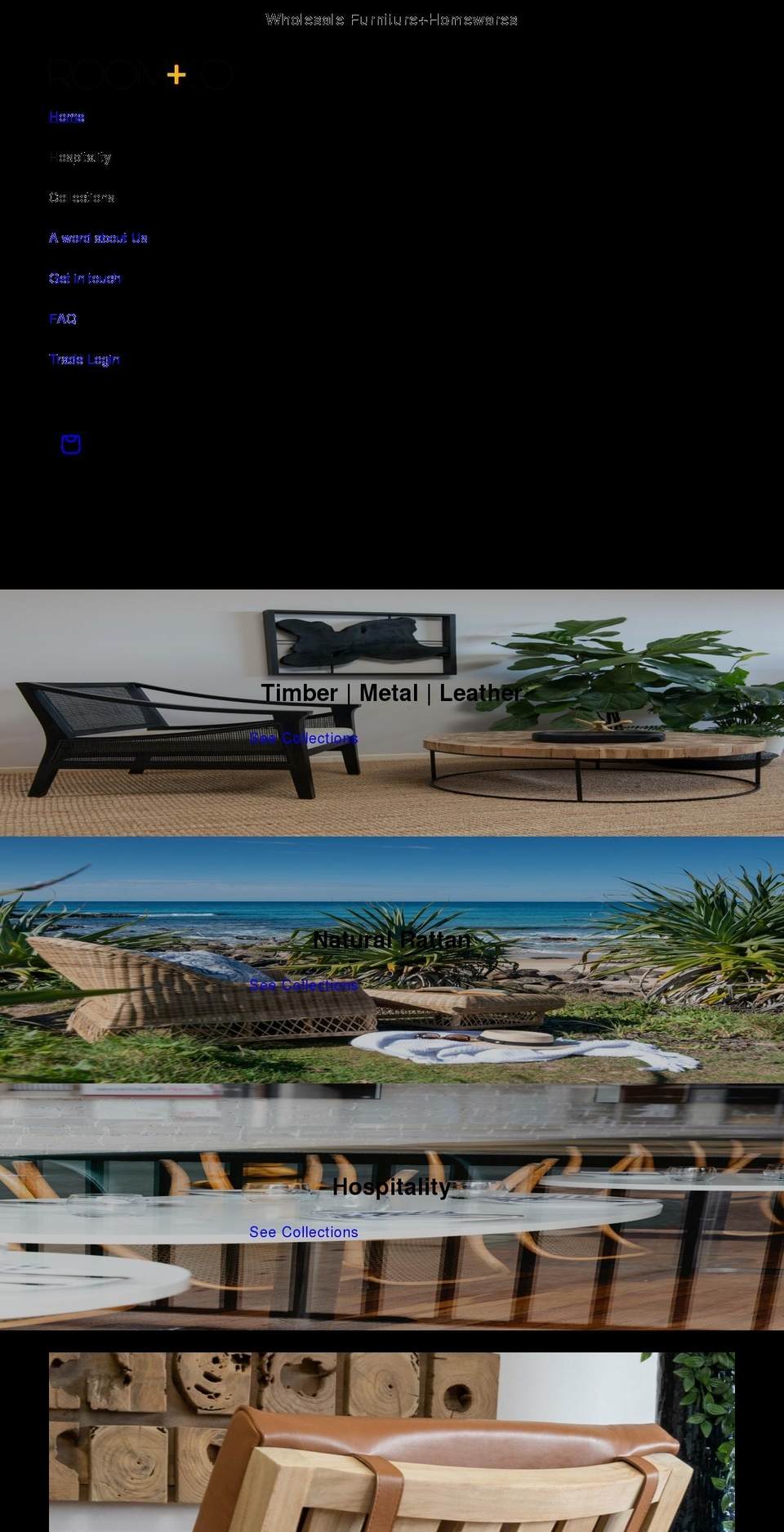 roomandco.com.au shopify website screenshot