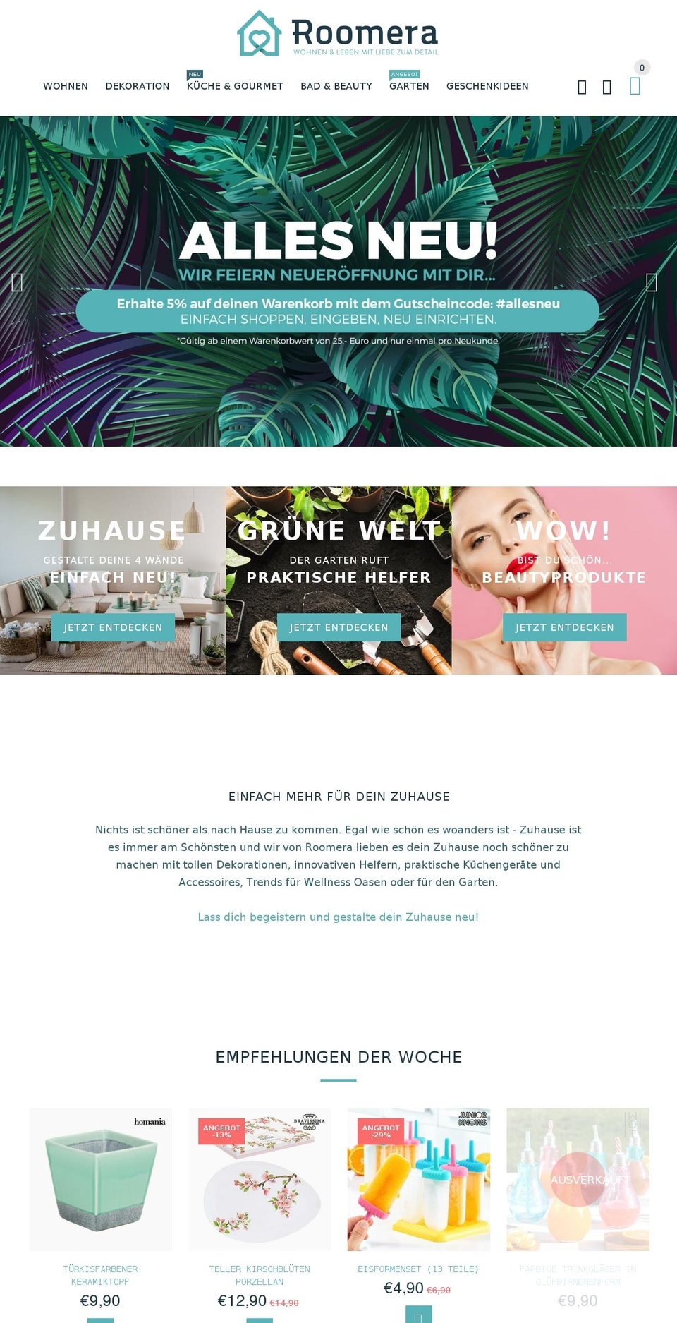install-me-yourstore-v2-1-9 Shopify theme site example roomera.de