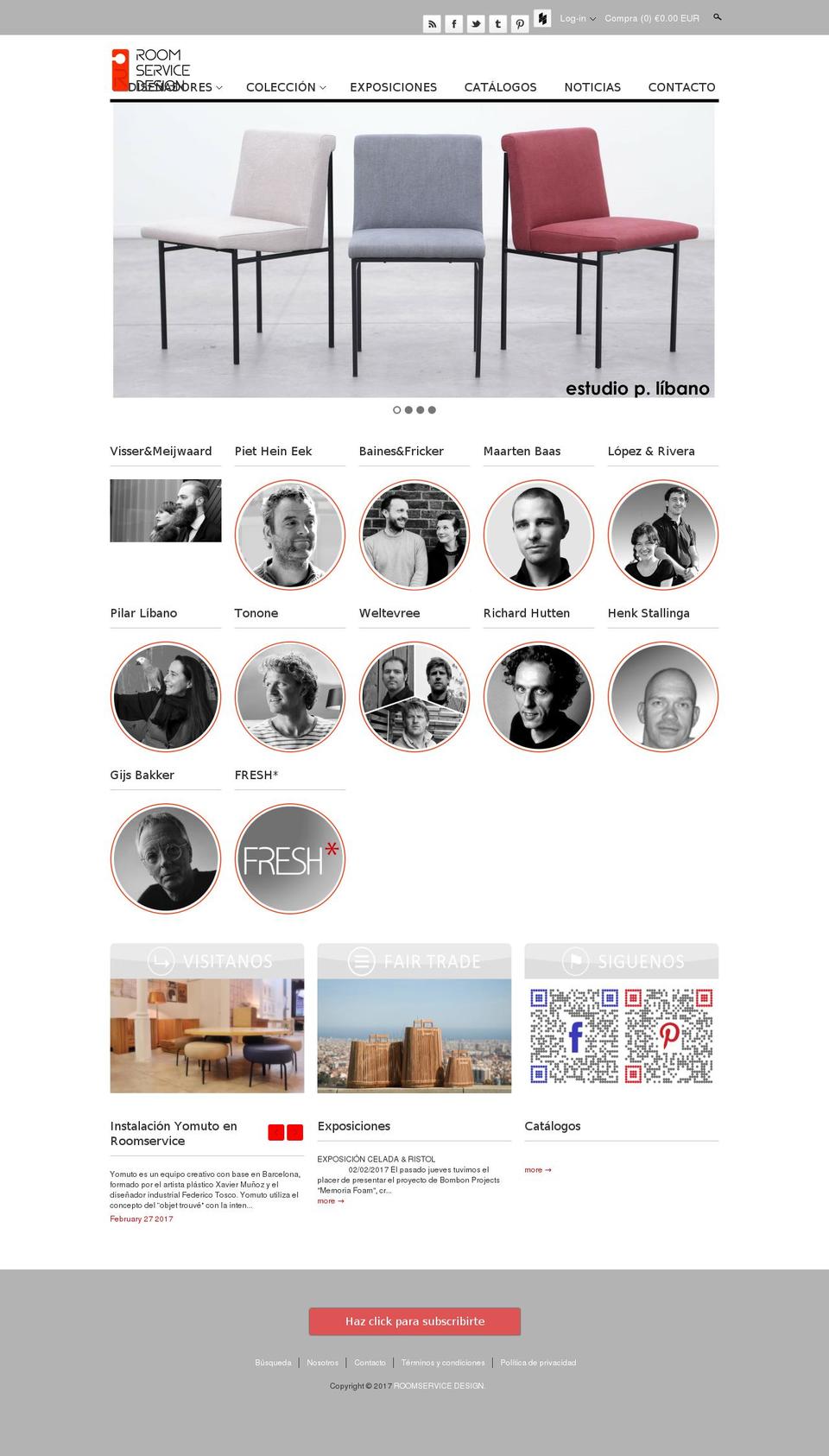 roomservicebcn.com shopify website screenshot