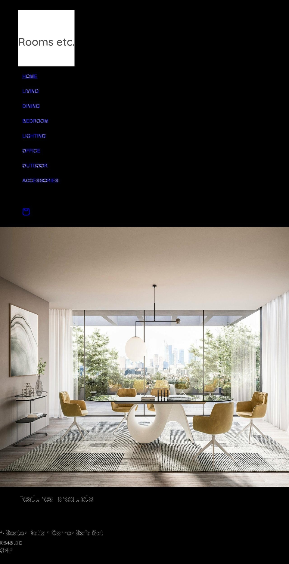roomsetc.co.uk shopify website screenshot