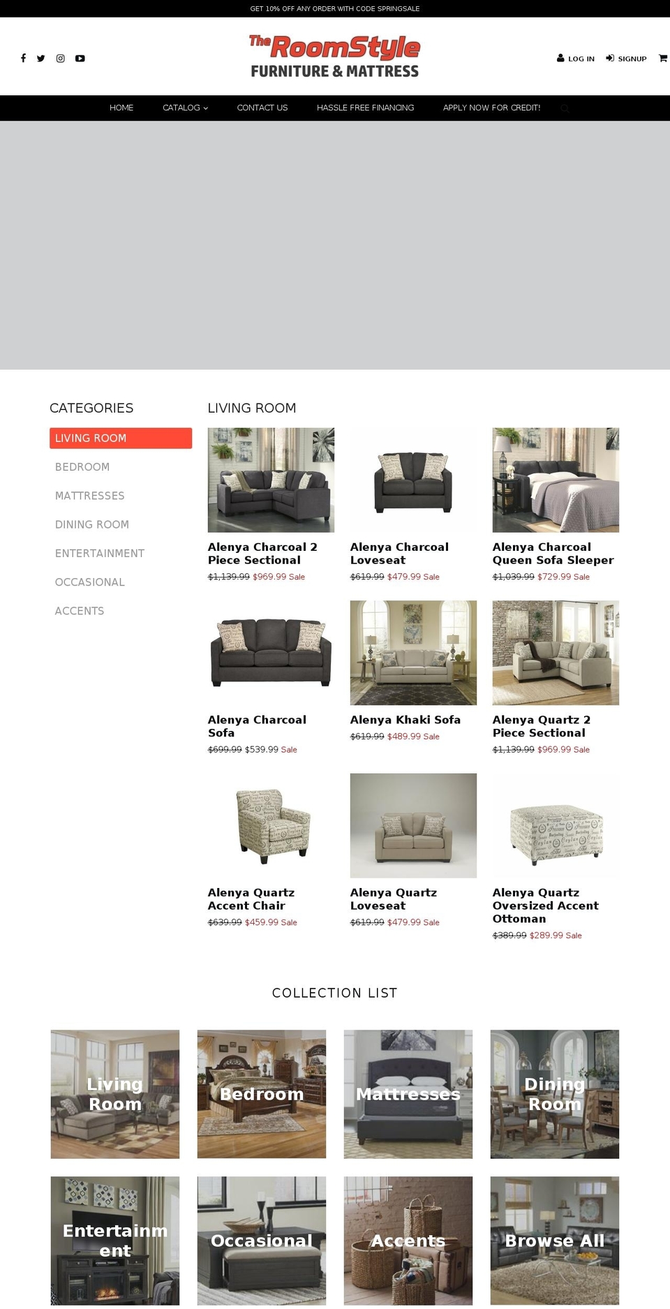 roomstylefurniture.com — Shopify storefront screenshot