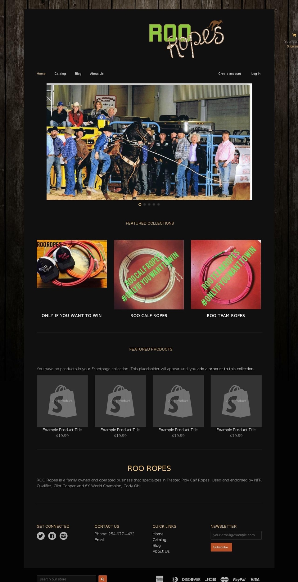 rooropes.com shopify website screenshot