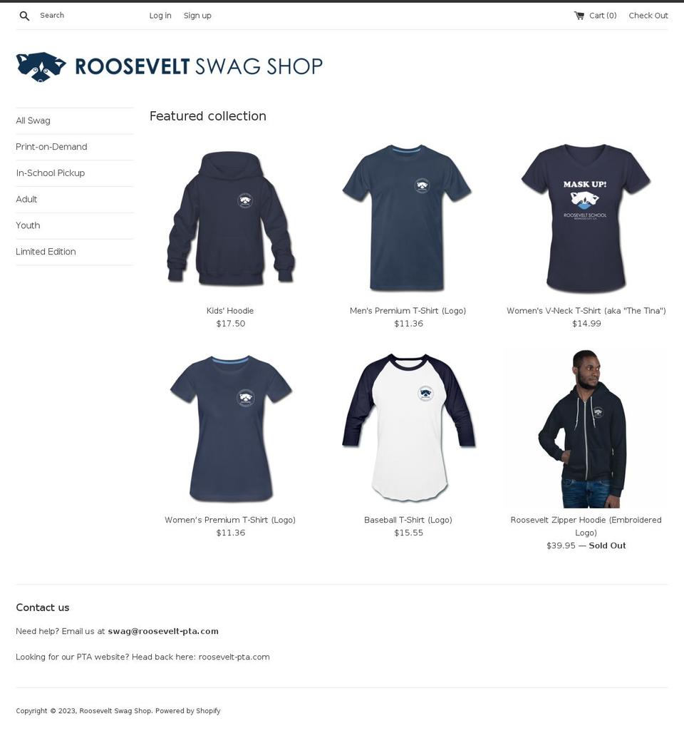 roosefelt.myshopify.com shopify website screenshot
