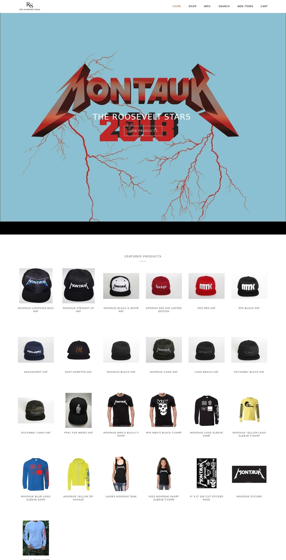rooseveltstars.com — Shopify storefront screenshot