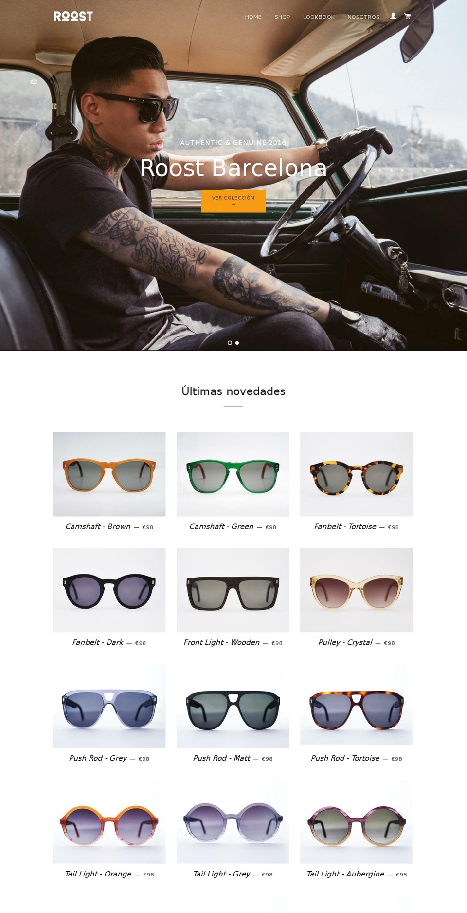roostbarcelona.com shopify website screenshot