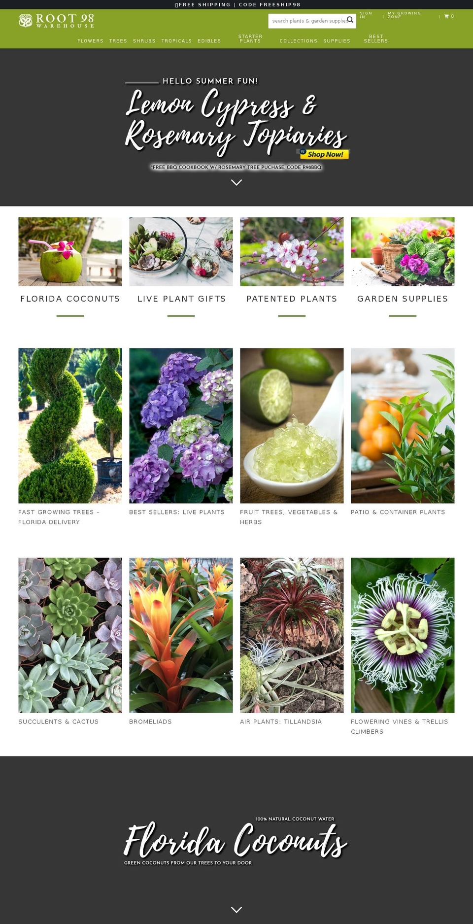 root98warehouse.com shopify website screenshot