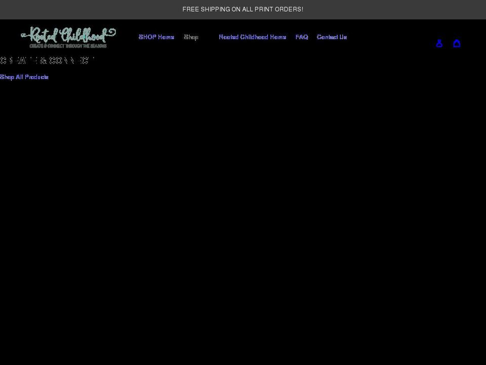 rootedchildhood.shop shopify website screenshot