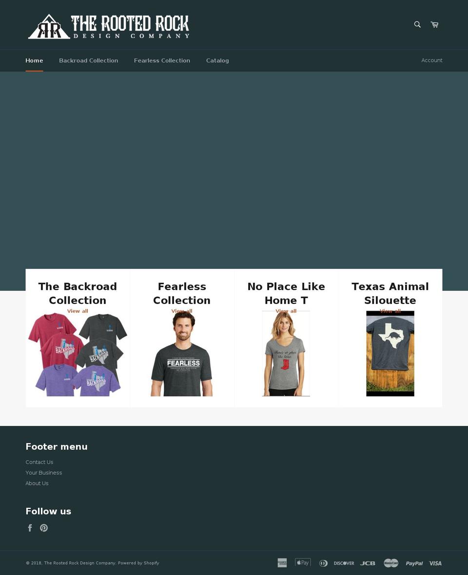 rootedrock.com — Shopify storefront screenshot