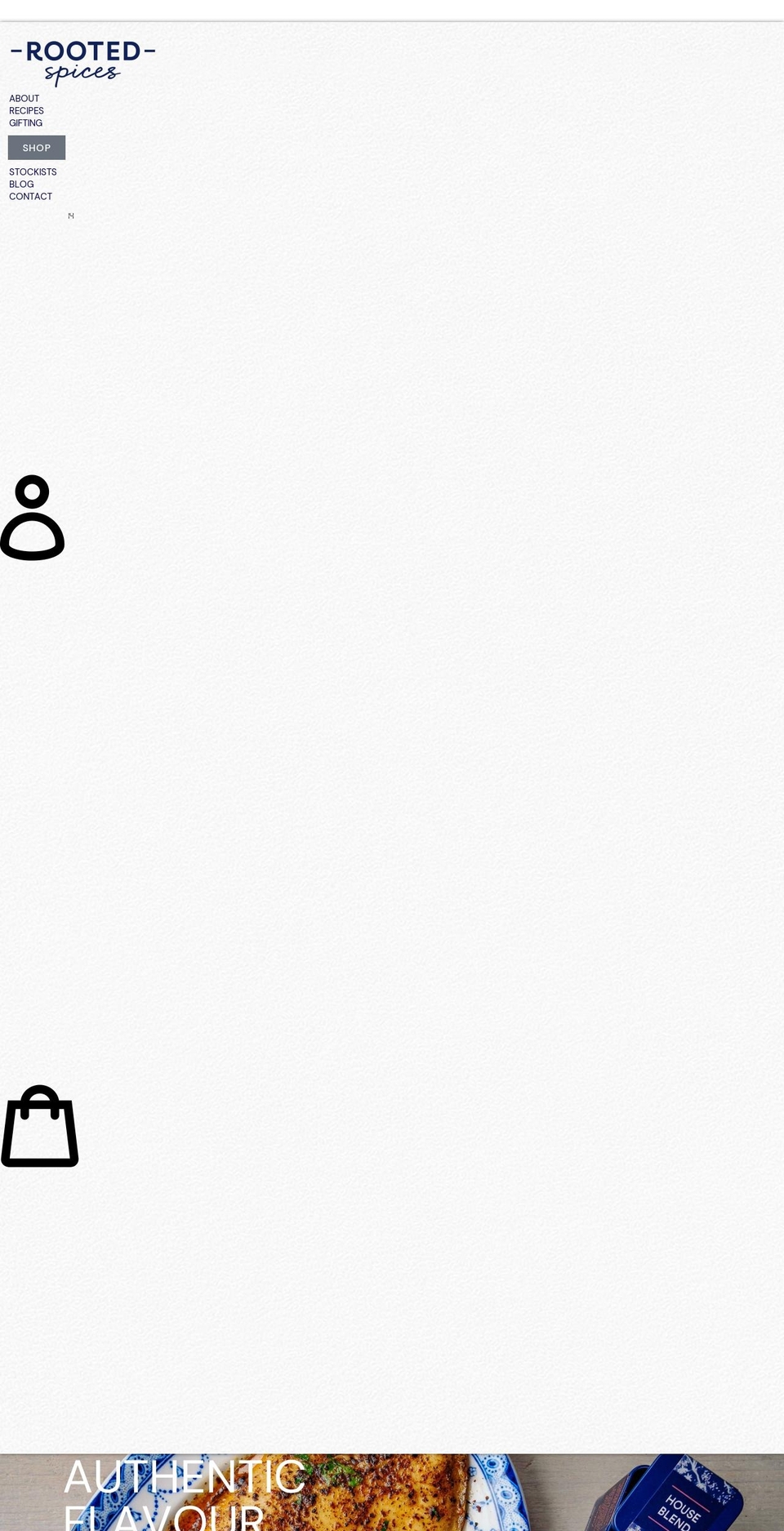 rootedspices.com — Shopify storefront screenshot
