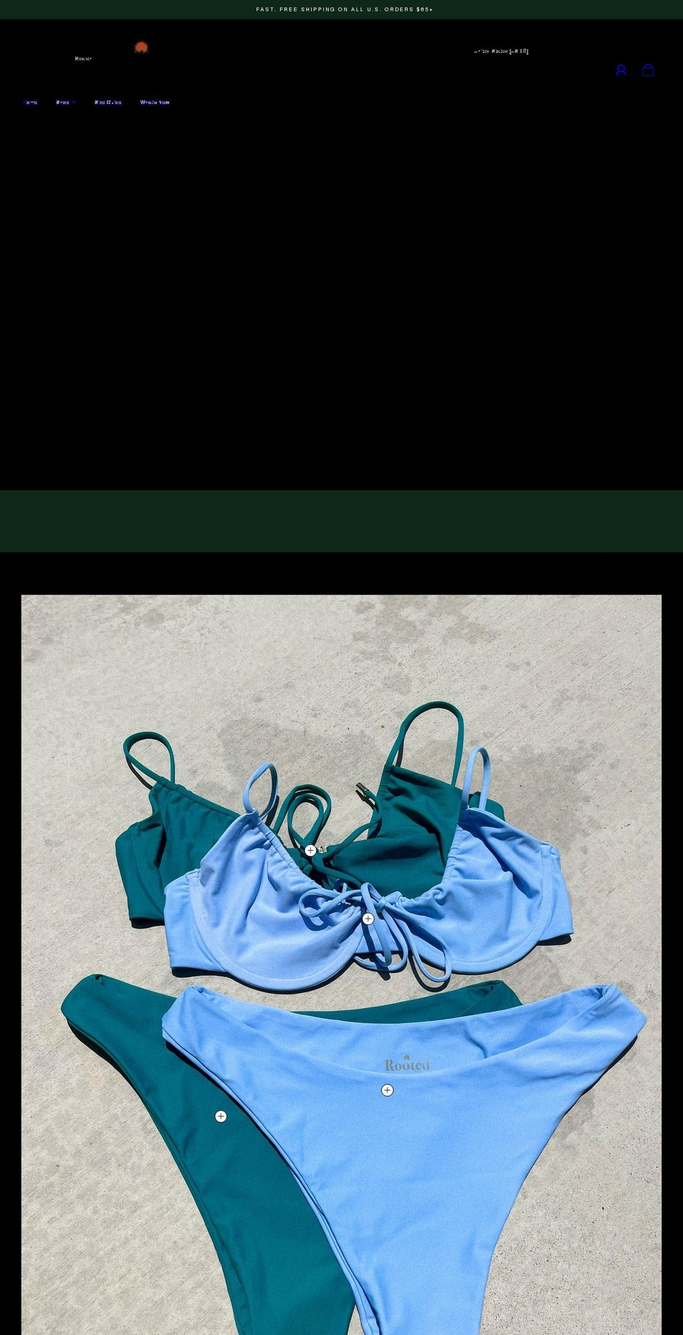 rootedswim.com shopify website screenshot