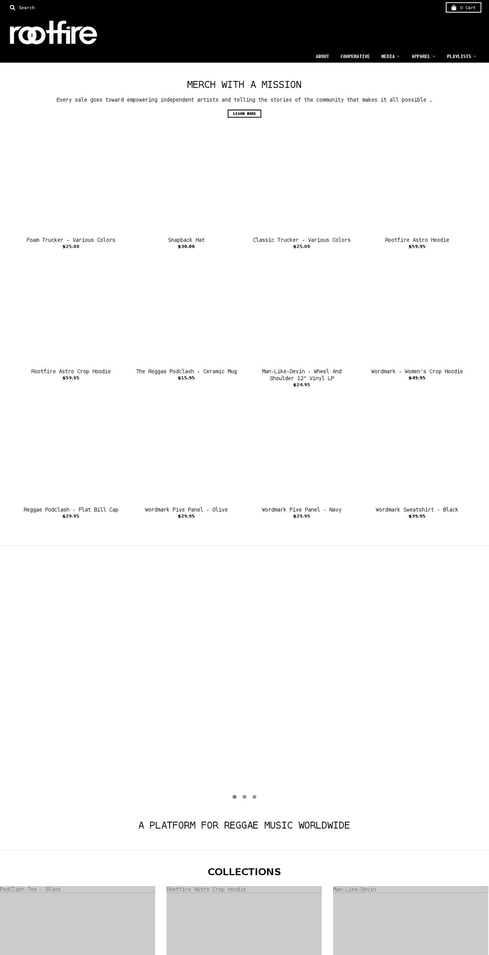 rootfire-intl.myshopify.com shopify website screenshot